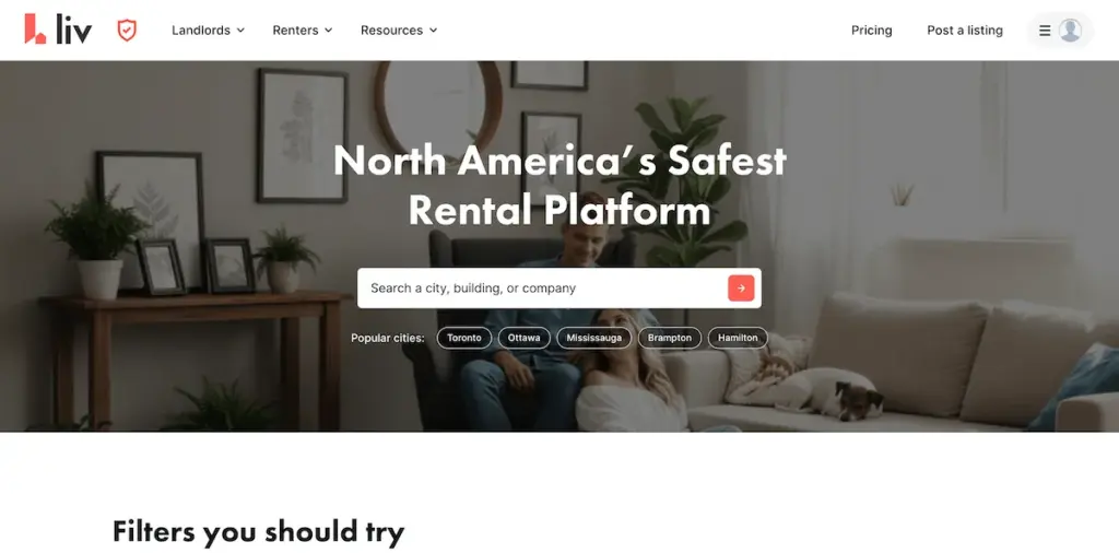 liv.rent rental website